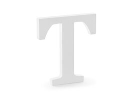 Lettre T en bois blanc
