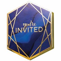 Invitations Géode bleu