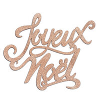 Lettres Joyeux Noël paillettes cuivre