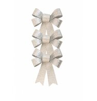 Lot de 3 noeuds argentés brillants