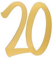 Découpes chiffre 20 doré