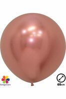 1 Ballon latex ''Reflex Rose Gold'' 60cm