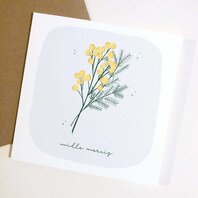 Carte de voeux ''Milles Mercis'' Aube papier