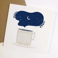 Carte de voeux ''Tasse de thé'' Aube Papier