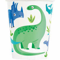 Gobelets dinosaures verts et bleus Gobelets dinosaures verts et bleus