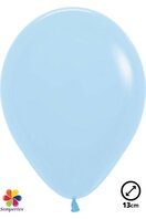 50 Ballons latex ''Pastel matte blue'' 13 cm