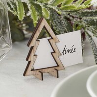 Supports pour marque-places ''Sapins en bois''