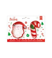 Emporte-pièces Père-Noël et Canne à sucre Emporte-pièces Père-Noël et Canne à sucre