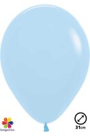 50 Ballons latex ''Pastel matte blue'' 31 cm