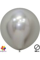 Ballon Latex ''Reflex silver'' 60cm