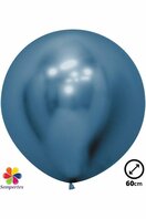 Ballon latex ''Reflex Blue'' 60cm