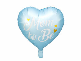 Ballon alu coeur bleu ''Mom to be''