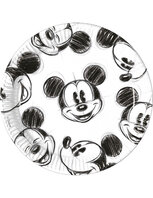 Assiettes Mickey noir et blanc