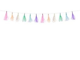 Guirlande Tassels Pastel irisé