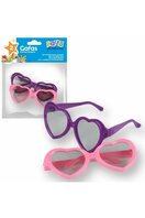 Set de 2 Lunettes en forme de coeur ''ROUGE ET VIOLET''