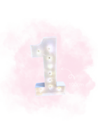 Chiffre ''1'' lumineux géant à louer