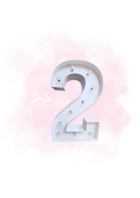 Chiffre ''2'' lumineux géant à louer