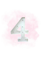 Chiffre ''4'' lumineux géant à louer