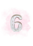 Chiffre ''6'' lumineux géant à louer