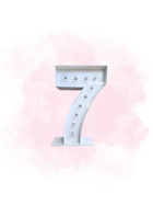 Chiffre ''7'' lumineux géant à louer