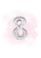 Chiffre ''8'' lumineux géant à louer