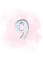 Chiffre ''9'' lumineux géant à louer