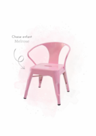Chaise enfant ''Black Pink'' à louer
