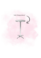 Table ''Mange debout'' à louer