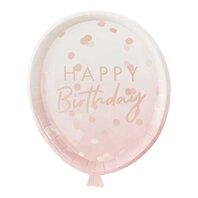 Assiettes "Ballons" Rose Gold Mix Assiettes "Ballons" Rose Gold Mix