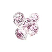 Ballons éclats de confettis rose fuchsia