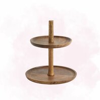 Présentoir en bois sur 2 étages à louer Présentoir en bois sur 2 étages à louer