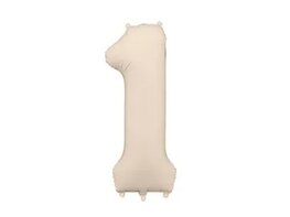 Ballon chiffre 1 beige