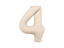 Ballon chiffre 4 beige