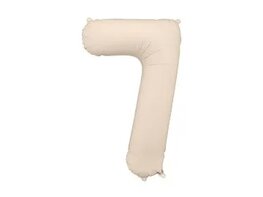 Ballon chiffre 7 beige