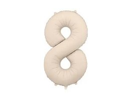 Ballon chiffre 8 beige