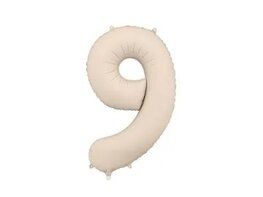 Ballon chiffre 9 beige