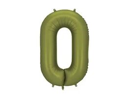 Ballon chiffre 0 Vert Olive