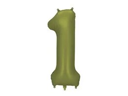 Ballon chiffre 1 Vert Olive