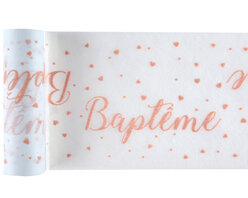 Chemin de table baptême corail