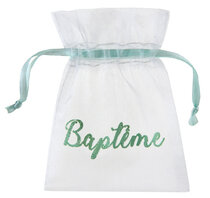 Sachets baptême vert menthe