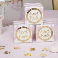 Petites boîtes cadeaux Chevron rose