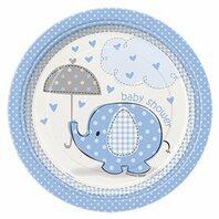 Petites assiettes éléphant bleu