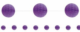 Guirlande boules alvéolées violette