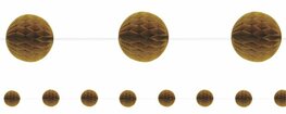 Guirlande boules alvéolées dorée Guirlande boules alvéolées dorée