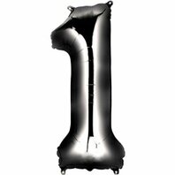 Grand ballon chiffre 1 noir