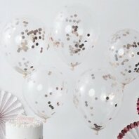 Ballons confettis rose gold
