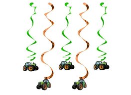 Décorations suspendues tracteur vert