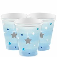 Gobelets 1 an bleu étoiles